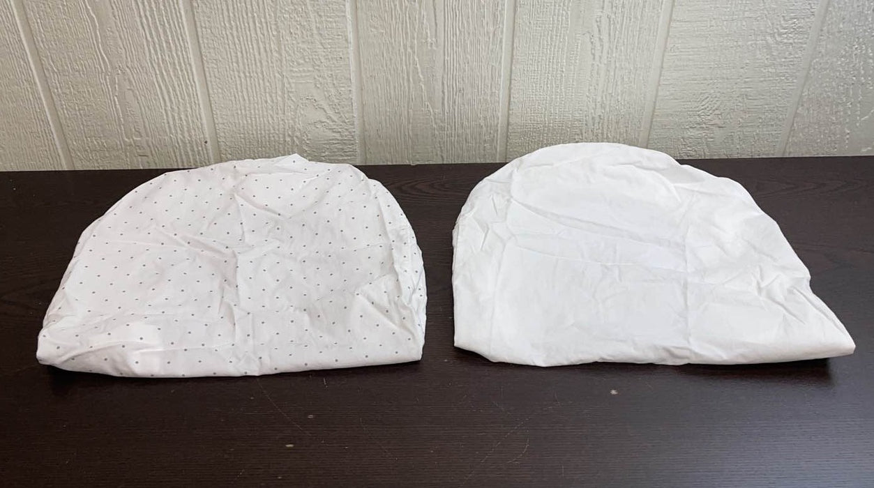 used Cloud Island Oval Bassinet Fitted Sheets, 2 Pack