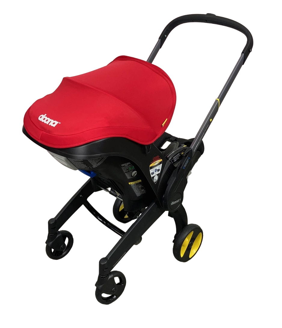 Doona Infant Car Seat & Stroller Combo, 2023, Flame Red