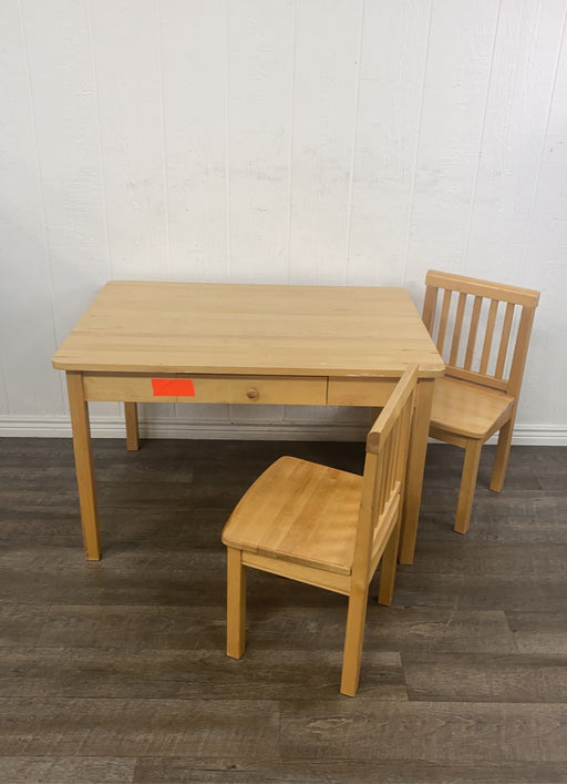 used Activity Table, Wooden With Two Chairs