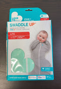 used Love To Dream Swaddle Up Lite Sleep Sack, Medium, Mint Stars