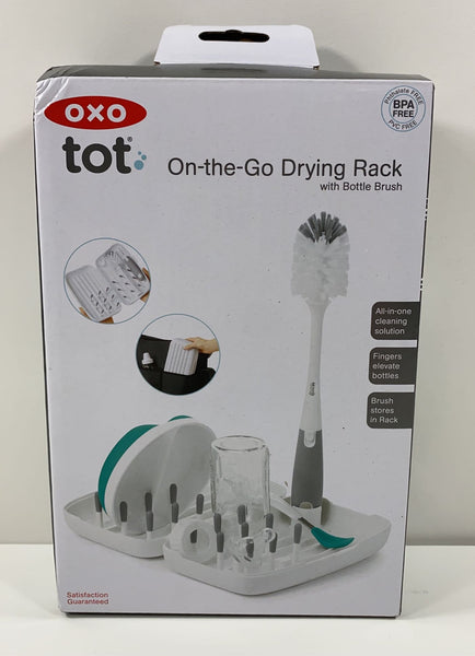 Oxo Tot Bottle Brush with Stand BPA Free Grey - Brand New