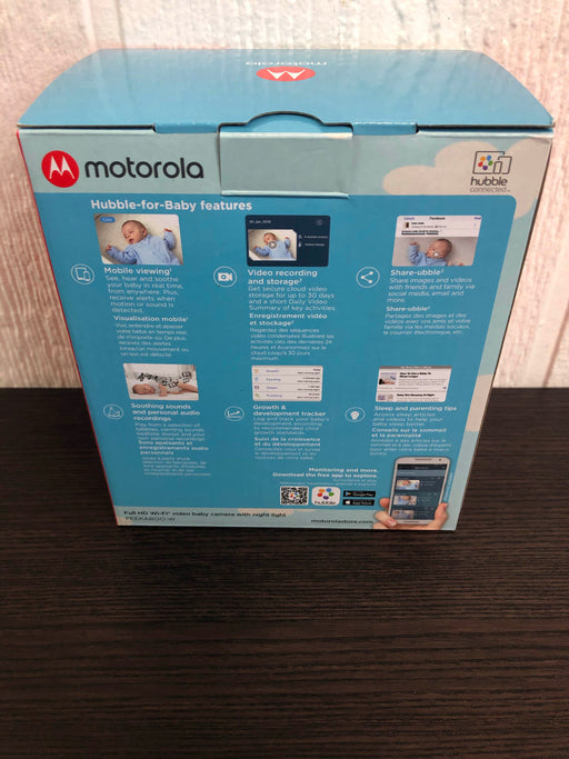 secondhand Motorola Peekaboo HD WiFi Video Baby Monitor with Glow Light