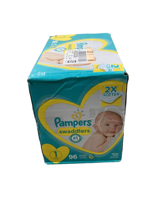 Shop Pampers Swaddlers Diapers, Size 1, 96ct at GoodBuy Gear