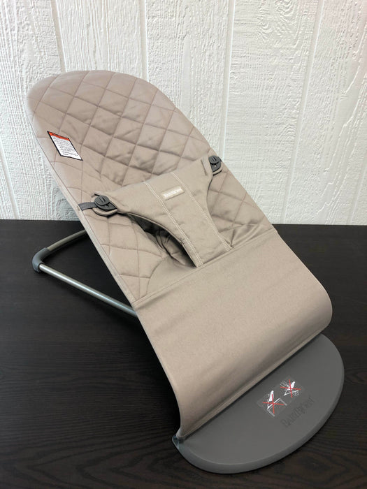 used BabyBjorn Bouncer Bliss, Sand Gray Cotton