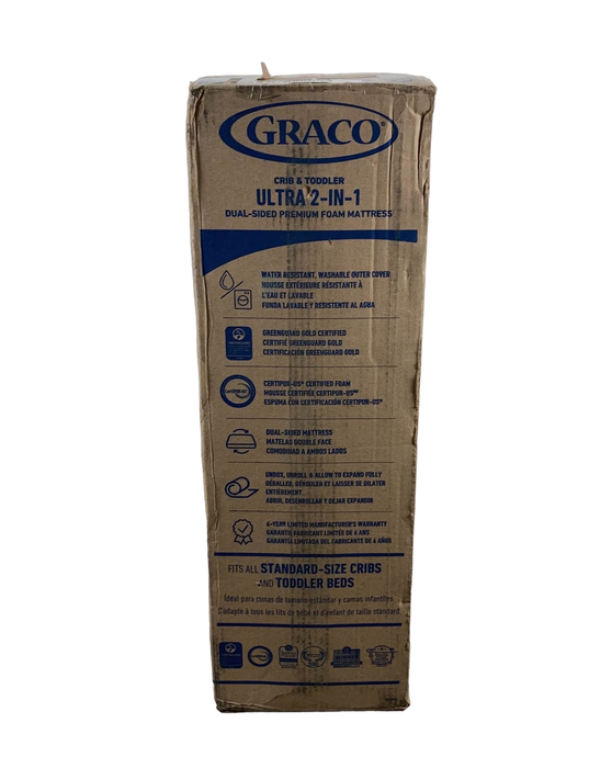 used Graco Ultra 2-in-1 Premium Dual Sided Crib Mattress