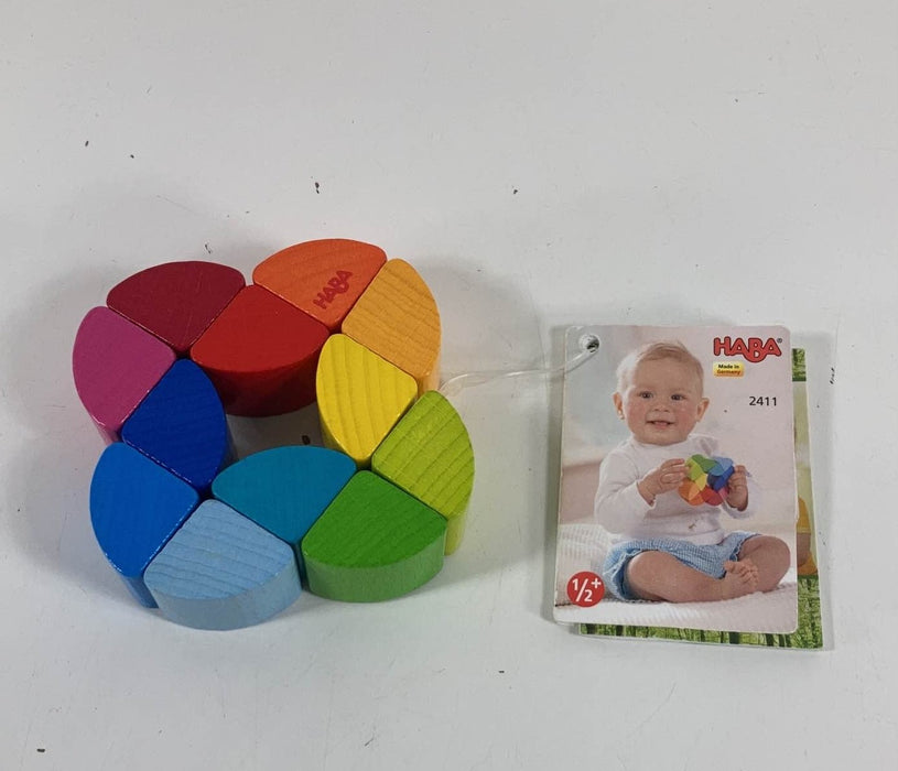 used HABA Rainbow Ring Wooden Clutching Toy