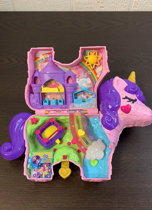 Polly Pocket Unicorn Party Large Compact Playset With 25+