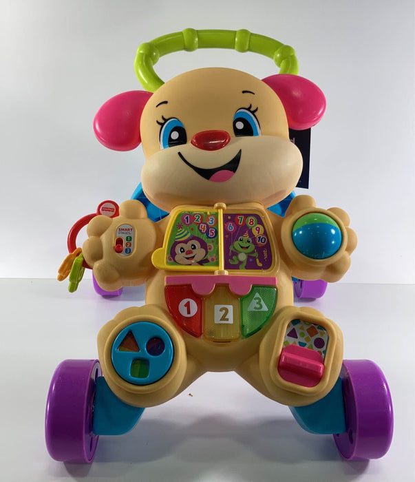 used Fisher Price Laugh & Learn Smart Stages Learn With Puppy Walker, Pink