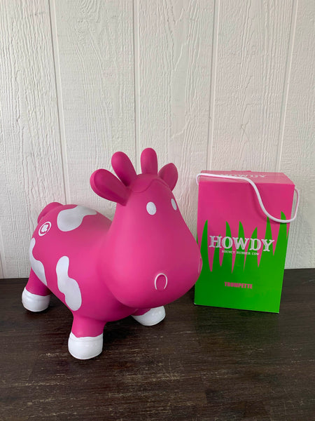 Howdy bouncy hot sale rubber cow pink