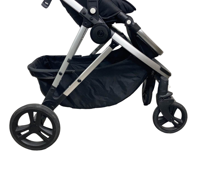 Mockingbird Single Stroller, 2022, Sea, Windowpane, Silver With Penny Leather