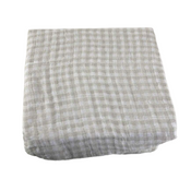 Shop Little Unicorn Cotton Muslin Fitted Crib Sheet, Tan Gingham at GoodBuy Gear