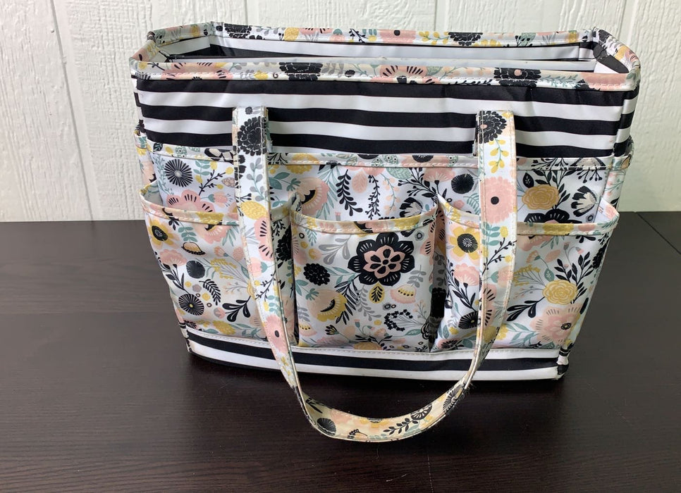 used Martha Stewart Floral & Striped Planner Tote Bag