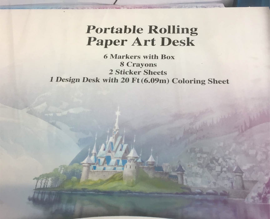 used Disney Frozen Portable Rolling Paper Art Desk