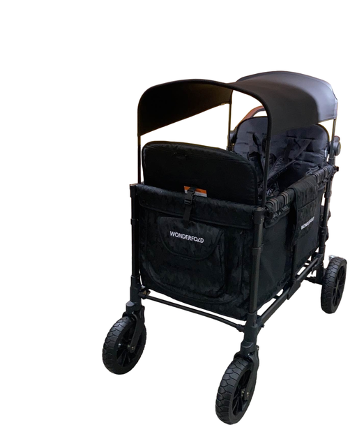 used Wonderfold W4 Luxe Quad Stroller Wagon, Elite Black Camo, 2023