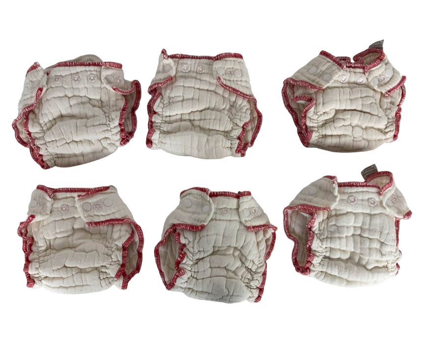 Shop Cloth-eez Workhorse Fitted Organic Diapers, Pack of 6, Orange Edges, Medium Snap at GoodBuy Gear