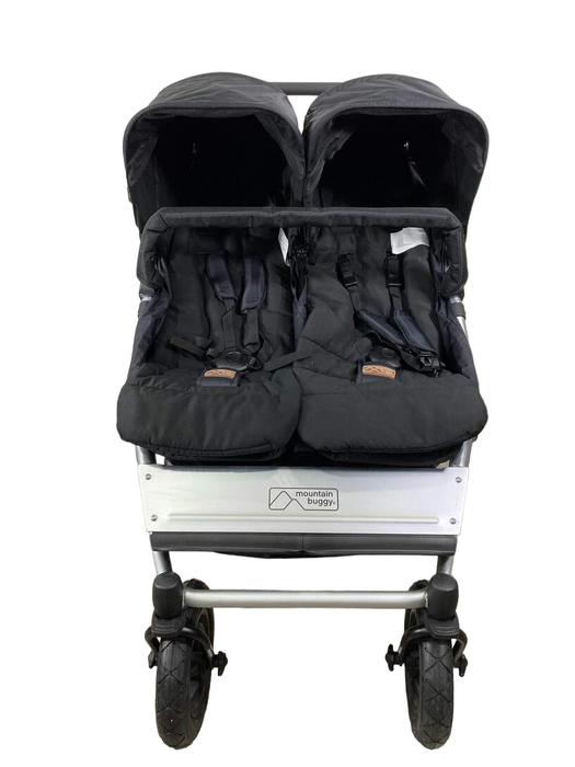 secondhand Mountain Buggy Duet Double Stroller, 2022, Black