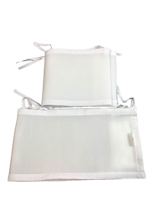 used Breathable Baby Mesh Crib Liner, White