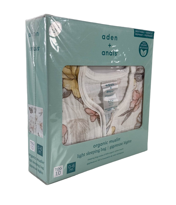 Shop Aden + Anais Organic Cotton Muslin Sleep Bag, Earthly Rosewood, Small (0-6 Months) at GoodBuy Gear