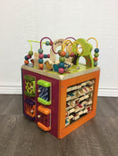 used B. Toys Zany Zoo Wooden Activity Cube