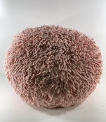 used Land Of Nod Shaggy Pouf, Pink