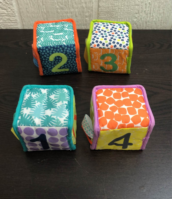 used Bright Starts Grab N Stack Soft Blocks