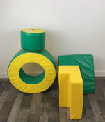 Shop Foamnasium Foam Blocks, | Color: Green & Yellow at GoodBuy Gear
