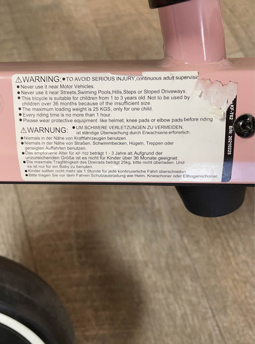 used XJD Kid’s Tricycle