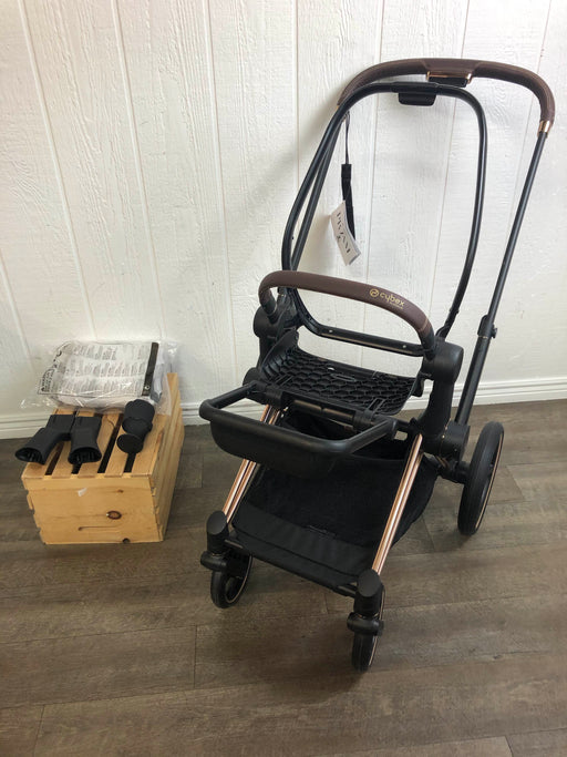 used Cybex Priam Stroller Frame With Waterproof Cover And Car seat Adapters