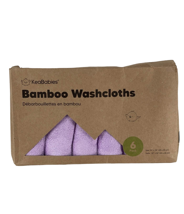 Shop KeaBabies Bamboo Washcloths 6 Pack, Soft Lilac at GoodBuy Gear