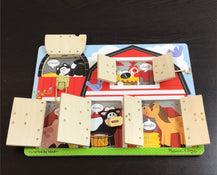 secondhand Melissa & Doug Latches Barn Board