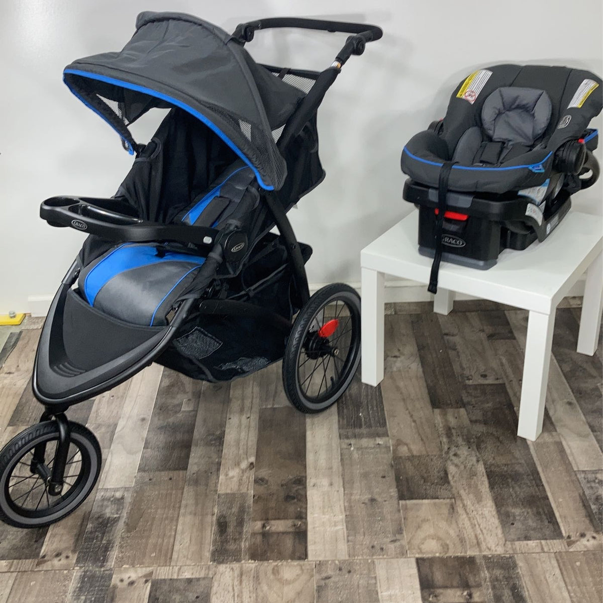 Graco FastAction Jogger LX Travel System, Cielo, 2021