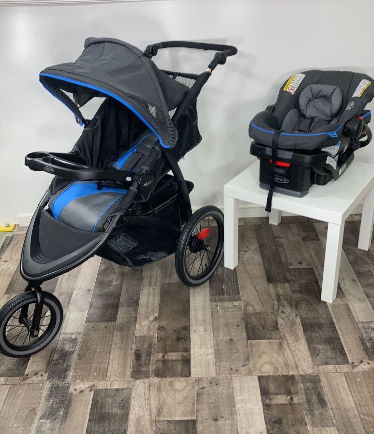 Graco FastAction Jogger LX Travel System, Cielo, 2021