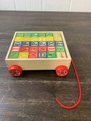 secondhand Alphabet Blocks, With Pull-Along Cart