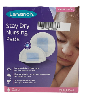 Lansinoh Stay Dry Disposable Nursing Pads, 100 Count