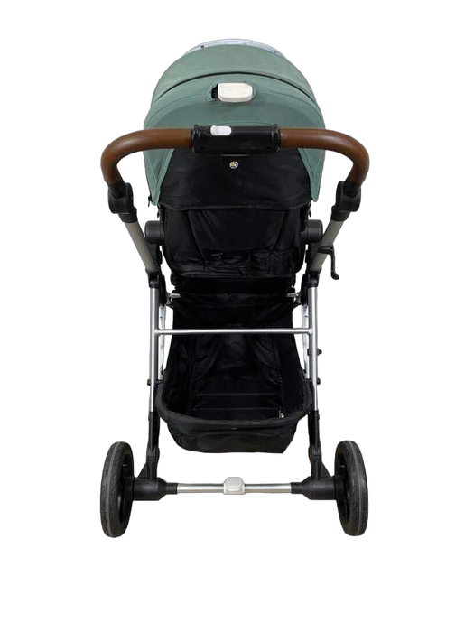 Mockingbird Single Stroller, Sage, Watercolor Drops, Silver With Penny Leather, 2023