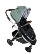 used Mockingbird Single Stroller, 2023, Sage, Watercolor Drops, Silver With Penny Leather