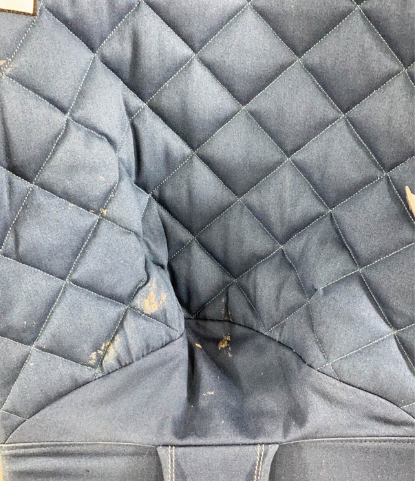 used BabyBjorn Bouncer Bliss, Dark Gray Frame, Midnight Blue Cotton Classic Quilt