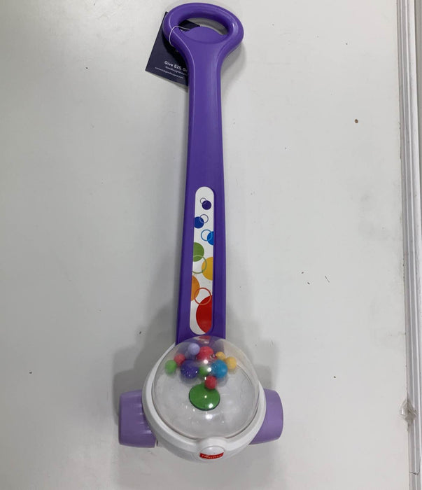 used Fisher Price Corn Popper Push Toy, Purple