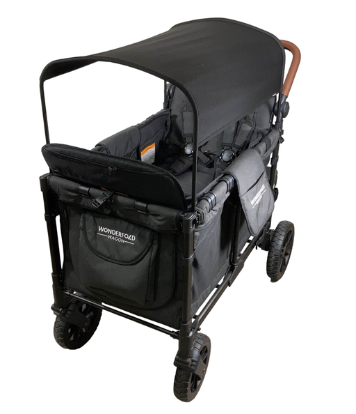 used Wonderfold W4 Luxe Quad Stroller Wagon, 2022, Charcoal Grey with Black Frame