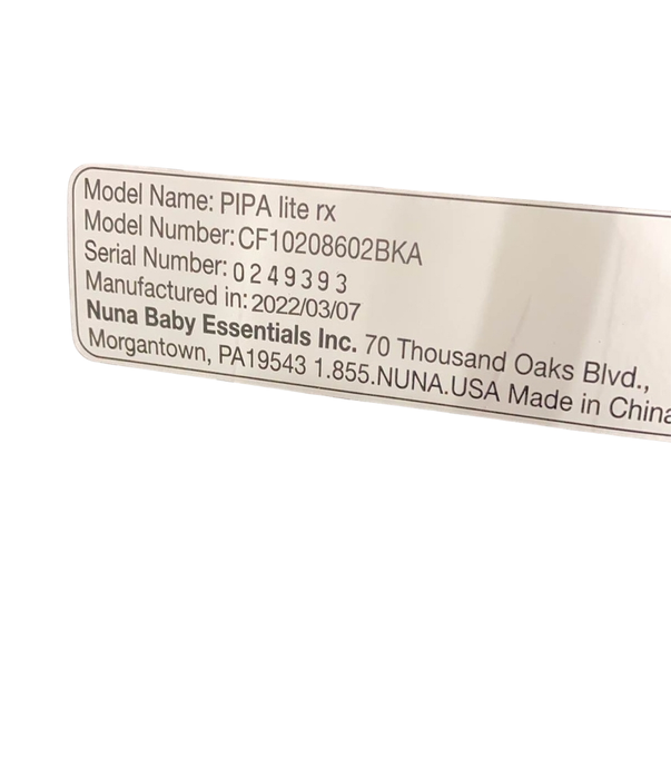 Nuna Pipa Lite RX And Pipa Relx Base, 2022, Broken Arrow Frost