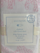 secondhand Pottery Barn Kids Fitted Crib Sheet, Elephant Pink