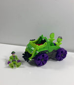 secondhand Fisher Price DC Super Friends Imaginext Riddler Hot Rod Figure Set