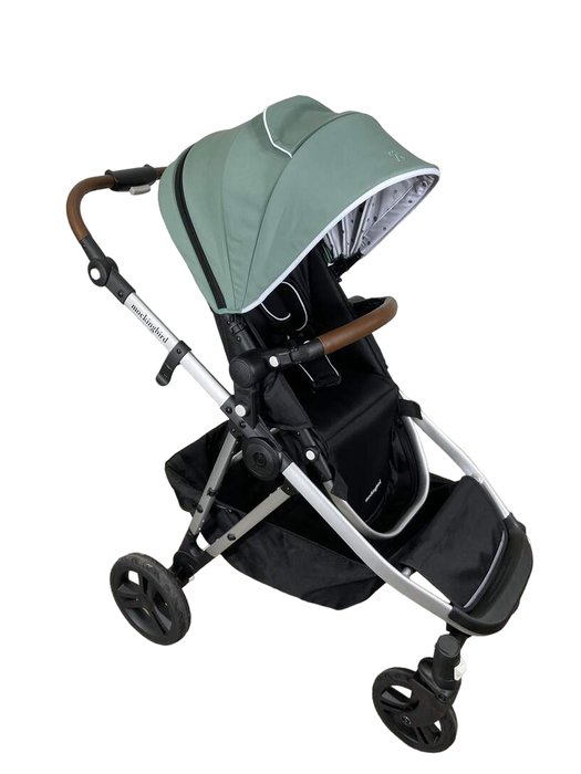 used Mockingbird Single to Double Stroller, 2023, Silver with Penny Leather, Windowpane, Sage