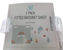 Shop JumpOff Jo 2 Pack Fitted Bassinet Sheets, Woodland Rainbow at GoodBuy Gear