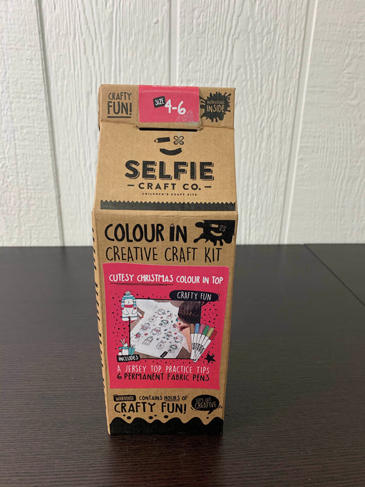 used Selfie Craft Co. Color In Creative Craft Kit, Jersey Top Size 4/6