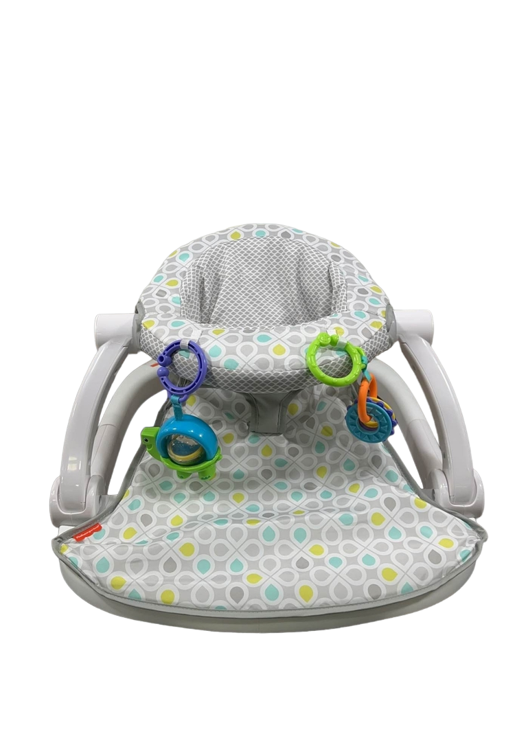 Fisher Price Sit Me Up Floor Seat Navy and Pink Garden