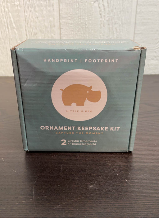 used Little Hippo Baby Ornament Keepsake Kit