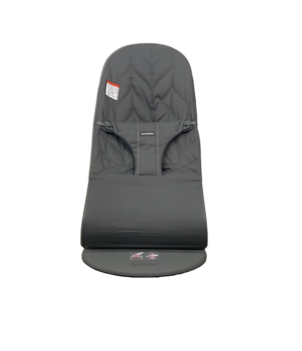 secondhand BabyBjorn Bouncer Bliss, Dark Gray Frame, Anthracite Cotton Petal Quilt