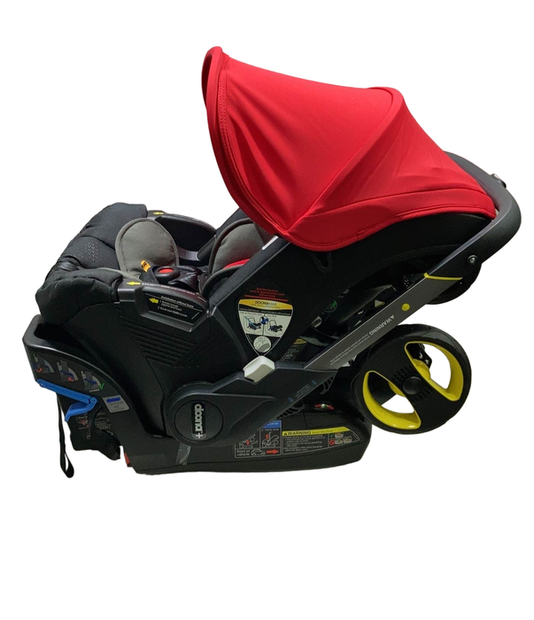 secondhand Doona Infant Car Seat & Stroller Combo, 2022, Flame Red