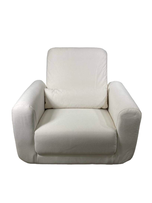 secondhand Babyletto Tuba Swivel Glider, Performance Cream Eco Weave